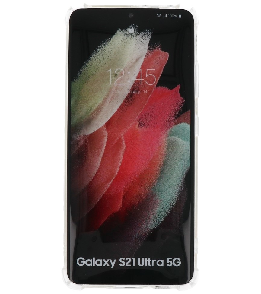 Schokbestendig TPU hoesje voor Samsung Galaxy S21 Ultra Transparant