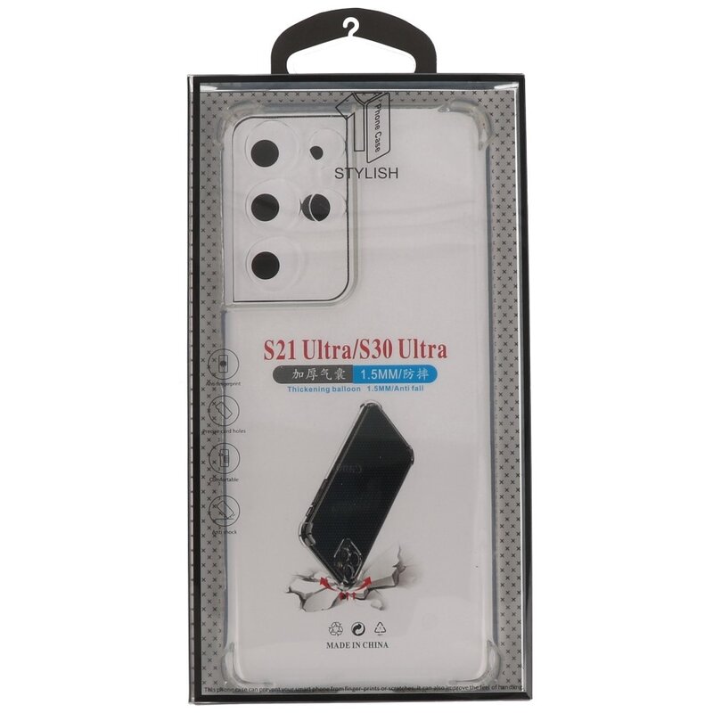 Shockproof TPU Case for Samsung Galaxy S21 Ultra Transparent