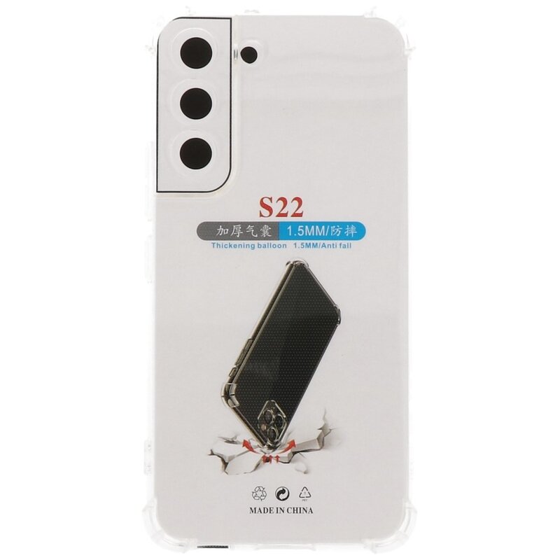 Funda de TPU a prueba de golpes para Samsung Galaxy S22 transparente