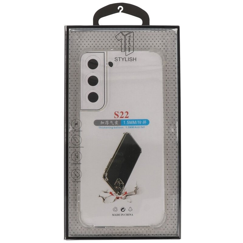 Stoßfeste TPU-Hülle für Samsung Galaxy S22 Transparent