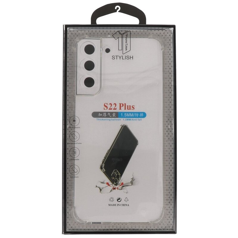 Funda de TPU a prueba de golpes para Samsung Galaxy S22 Plus transparente