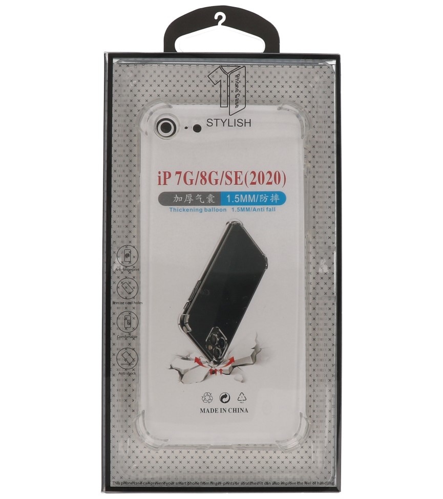 Stoßfeste TPU-Hülle für iPhone 8 - 7 - SE 2020 Transparent