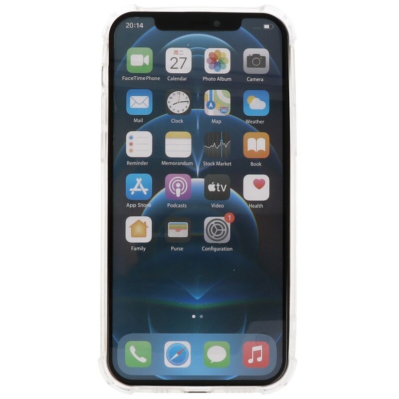 Funda de TPU a prueba de golpes para iPhone 12 Pro transparente