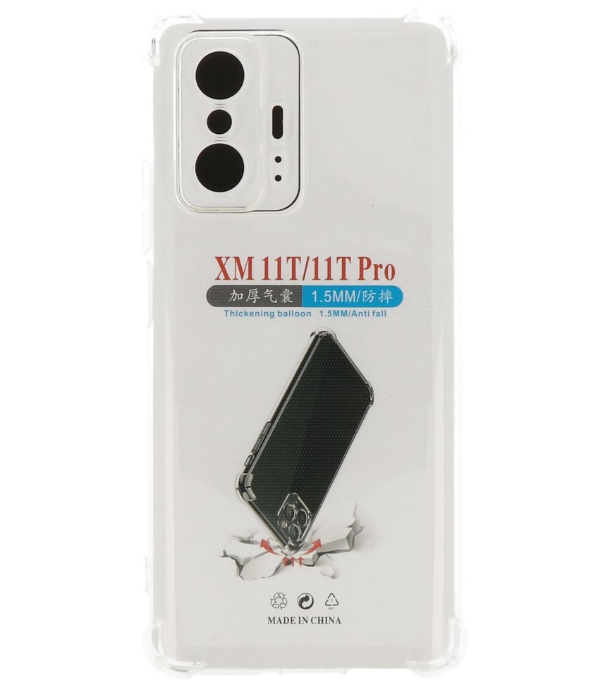 Stødsikker TPU-cover til Xiaomi Mi11T -Mi11T Pro Transparent