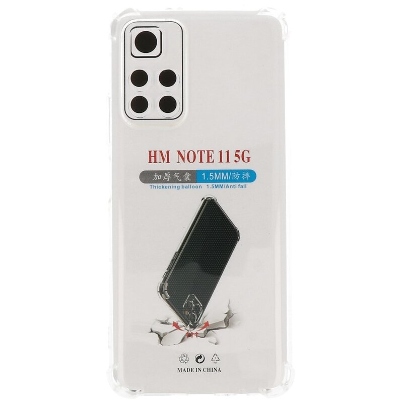 Coque en TPU Antichoc pour Redmi Note 11 5G Transparente