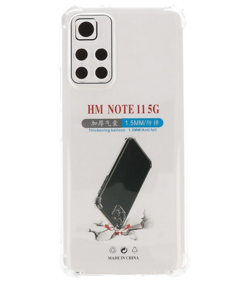 Shockproof TPU Case for Redmi Note 11 5G Transparent