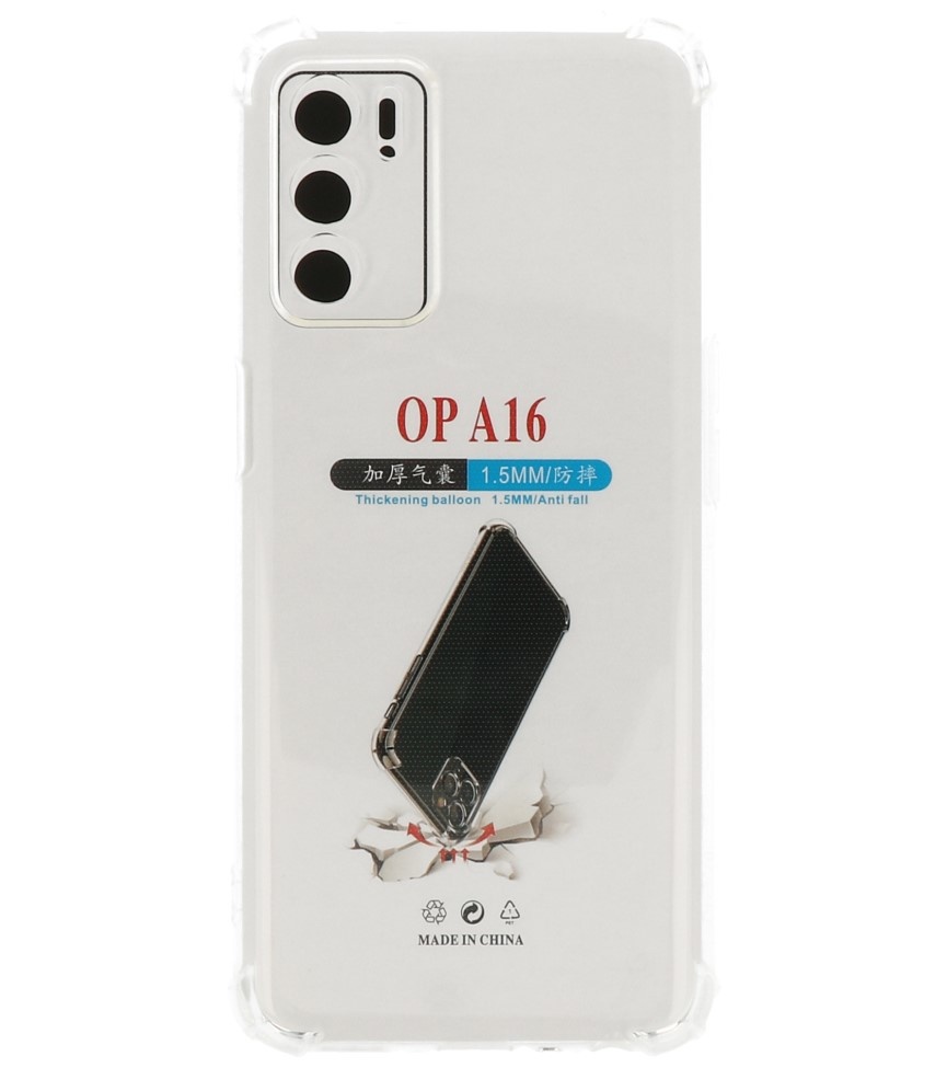 Stoßfeste TPU-Hülle für Oppo A16 Transparent