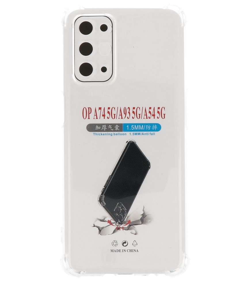 Schokbestendig TPU hoesje voor Oppo A74 5G Transparant