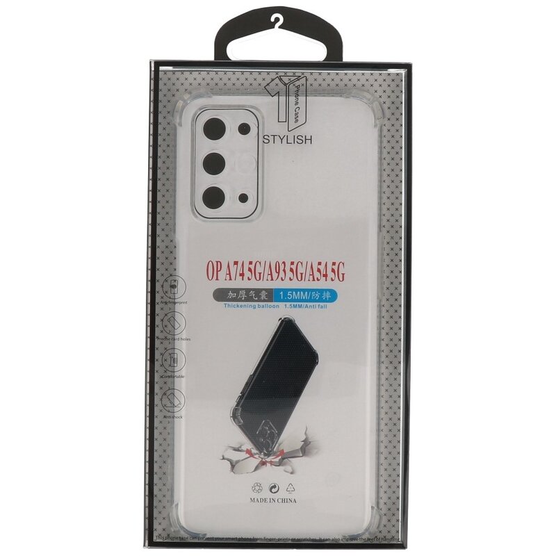 Funda de TPU a prueba de golpes para Oppo A74 5G Transparente