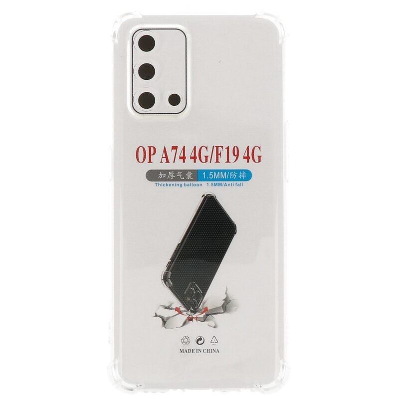 Stødsikker TPU taske til Oppo A95 4G - A74 4G Transparent