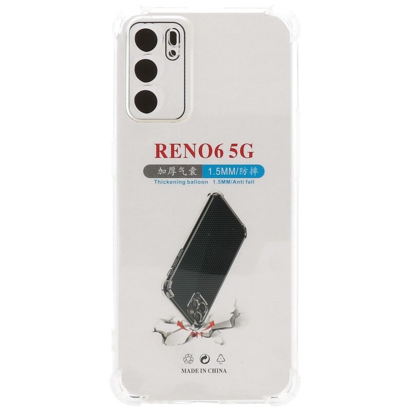 Stødsikker TPU-cover til Oppo Reno 6 5G Transparent