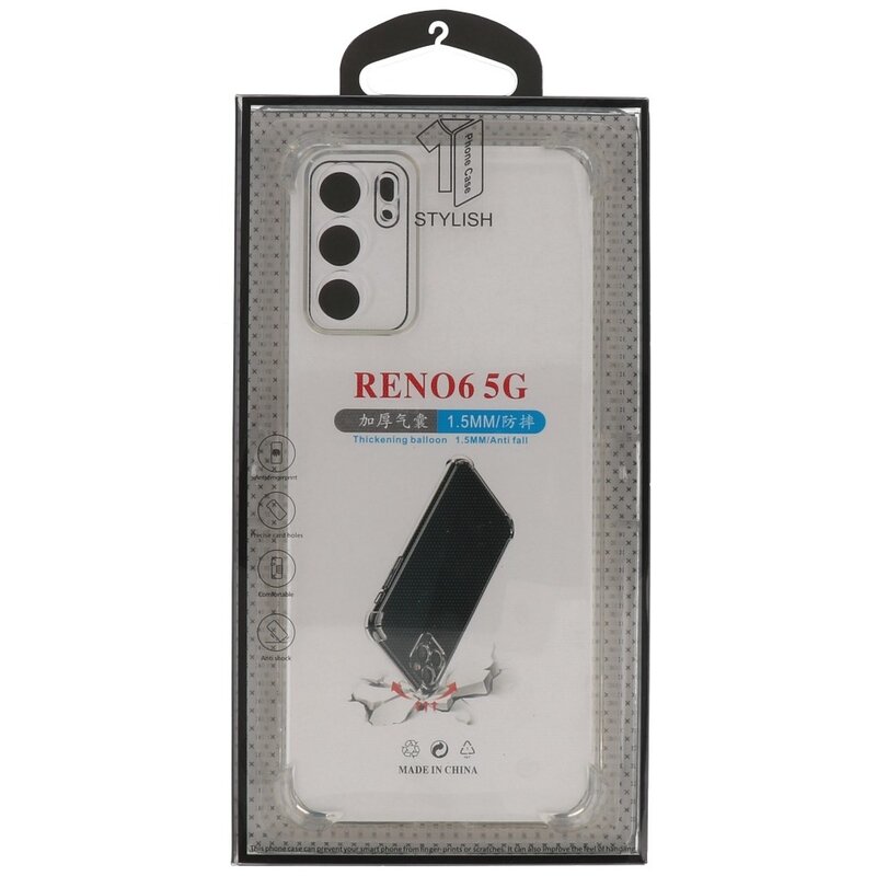 Coque en TPU Antichoc pour Oppo Reno 6 5G Transparente