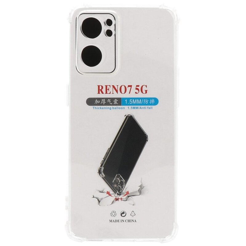 Stødsikker TPU-cover til Oppo Reno 7 5G Transparent