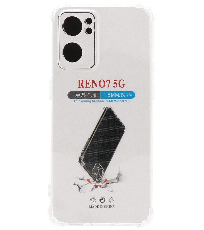 Schokbestendig TPU hoesje voor Oppo Reno 7 5G Transparant