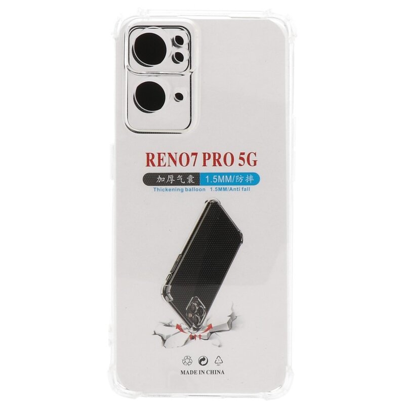 Schokbestendig TPU hoesje voor Oppo Reno 7 Pro 5G Transparant