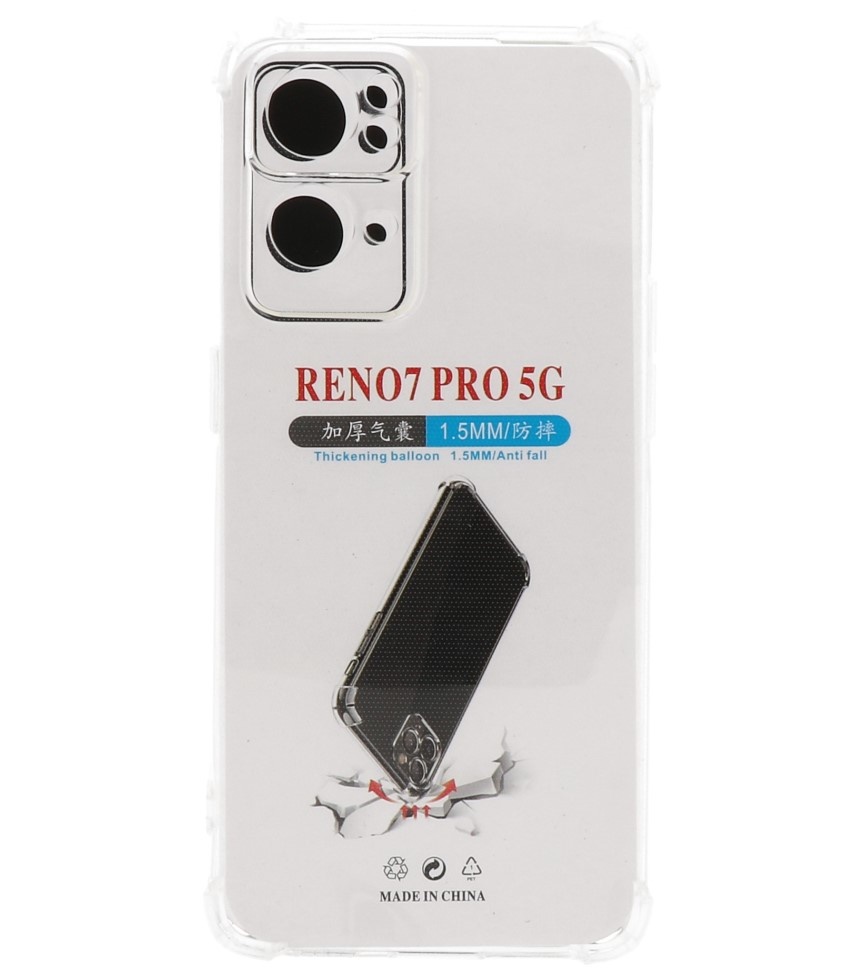 Funda de TPU a prueba de golpes para Oppo Reno 7 Pro 5G Transparente