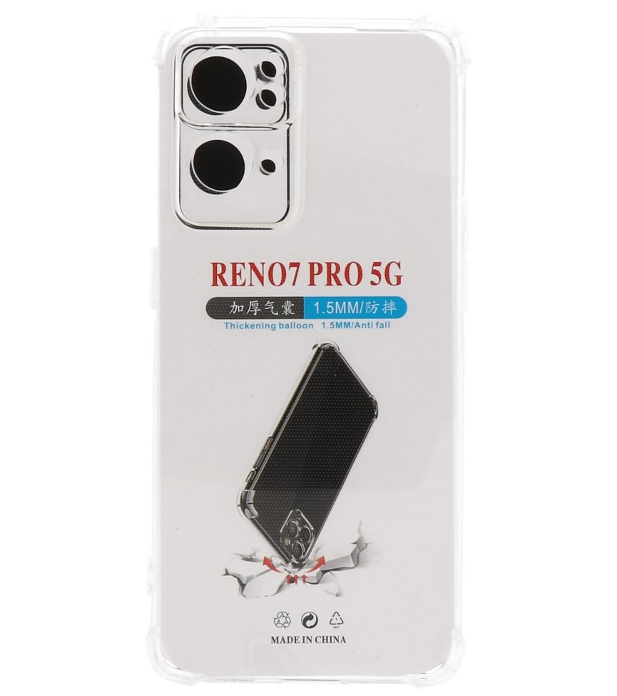 Shockproof TPU Case for Oppo Reno 7 Pro 5G Transparent