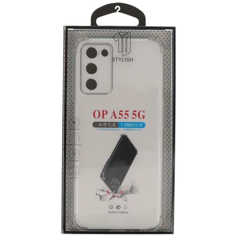 Stødsikker TPU taske Oppo A55 5G - A53s 5G Transparent