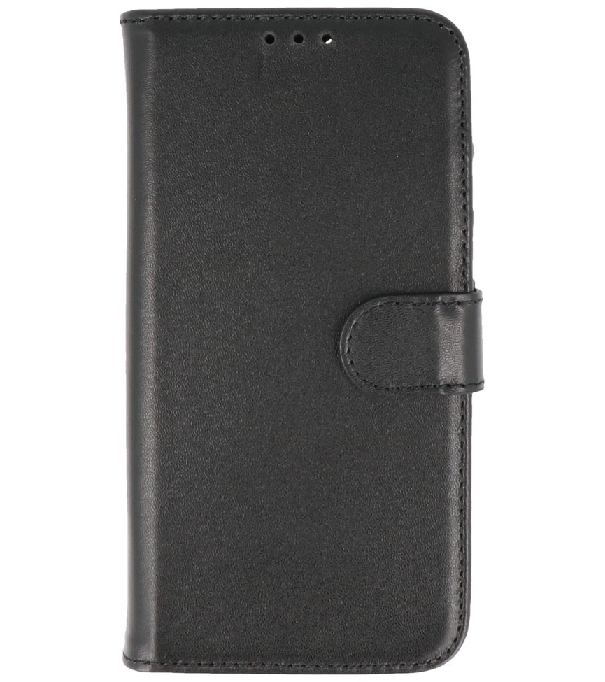 Funda de piel auténtica para iPhone 13 Mini, color negro