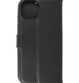 Echtes Leder Case Wallet Case für iPhone 13 Mini Schwarz