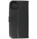 Funda de piel auténtica para iPhone 13 Mini, color negro