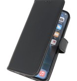 Echt Lederen Hoesje Wallet Case voor iPhone 13 Mini Zwart