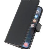 Echt Lederen Hoesje Wallet Case voor iPhone 13 Pro Zwart