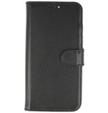 Étui portefeuille en cuir véritable pour iPhone 13 Pro Noir