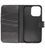 Genuine Leather Case Wallet Case for iPhone 13 Pro Black