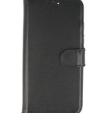 Étui portefeuille en cuir véritable pour iPhone 13 Pro Max Noir