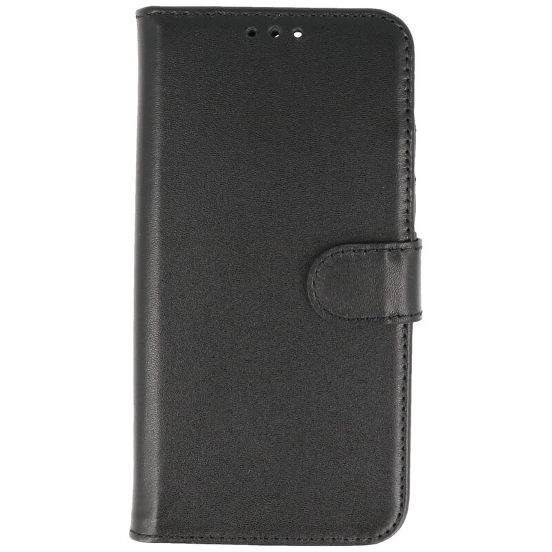 Etui i ægte læder Pung-etui til iPhone 13 Pro Max Sort