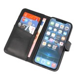 Echtes Leder Case Wallet Case für iPhone 12 Mini Schwarz