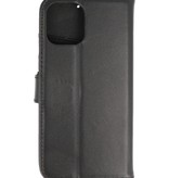 Echtes Leder Case Wallet Case für iPhone 12 Mini Schwarz