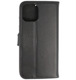 Echtes Leder Case Wallet Case für iPhone 12 Mini Schwarz
