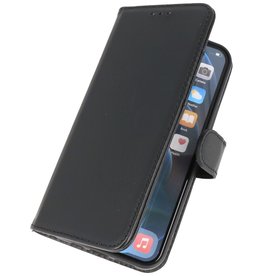 Ægte læderetui Pungetui til iPhone 12 - 12 Pro Sort