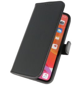 Custodia a portafoglio in vera pelle per iPhone 11 nera