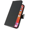 Etui portefeuille en cuir véritable pour iPhone 11 Noir