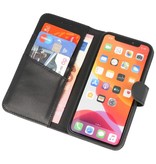 Echt Lederen Hoesje Wallet Case voor iPhone 11 Pro Zwart