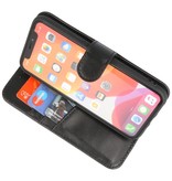 Echt Lederen Hoesje Wallet Case voor iPhone 11 Pro Zwart