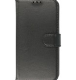 Echt Lederen Hoesje Wallet Case voor iPhone 11 Pro Zwart