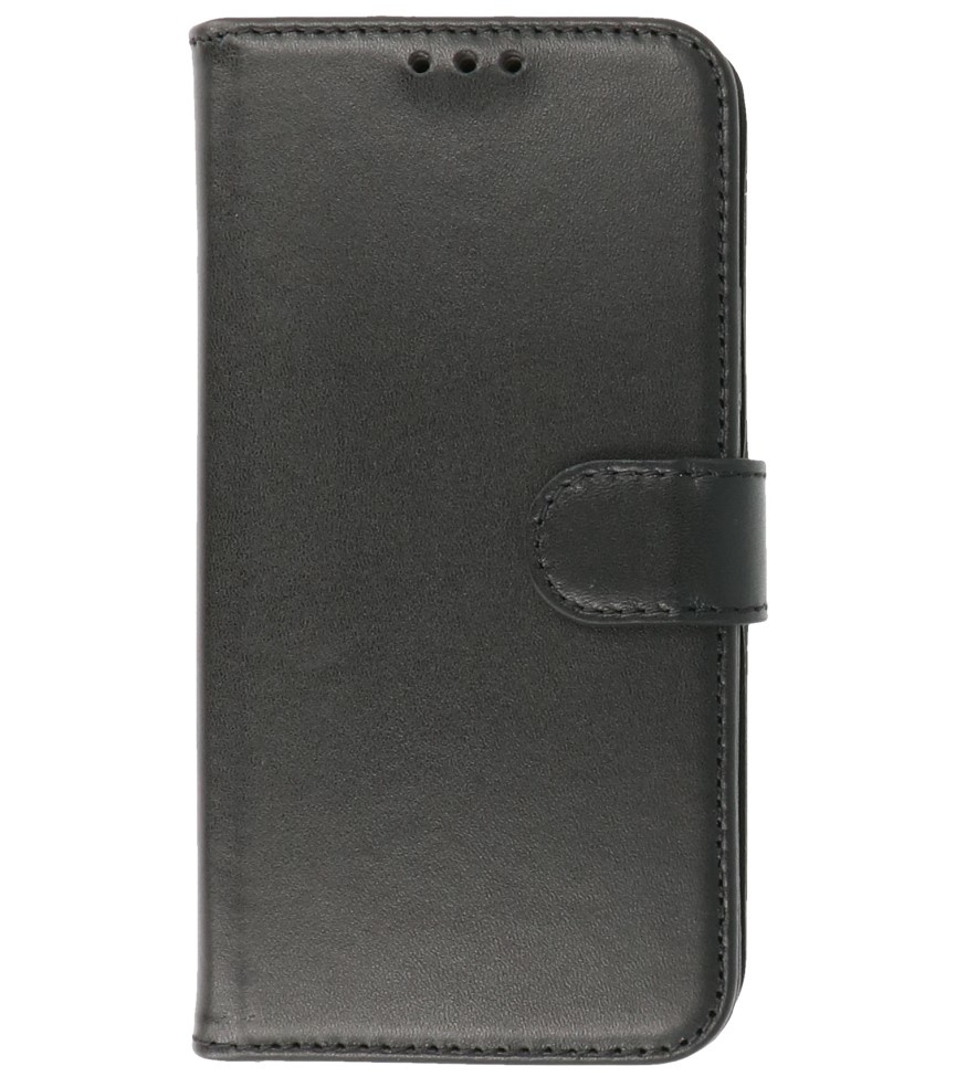 Étui portefeuille en cuir véritable pour iPhone 11 Pro Noir