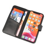 Custodia a portafoglio in vera pelle per iPhone 11 Pro Max nera