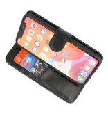 Custodia a portafoglio in vera pelle per iPhone 11 Pro Max nera