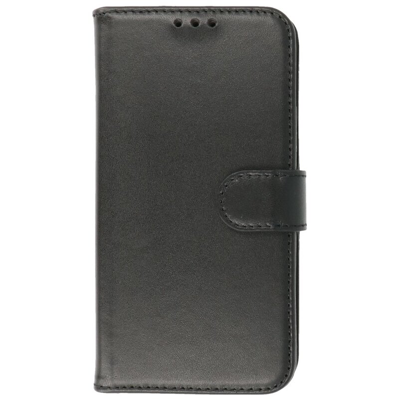 Custodia a portafoglio in vera pelle per iPhone 11 Pro Max nera