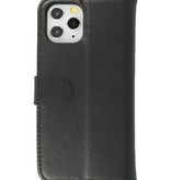 Echt Lederen Hoesje Wallet Case voor iPhone 11 Pro Max Zwart