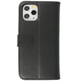 Custodia a portafoglio in vera pelle per iPhone 11 Pro Max nera