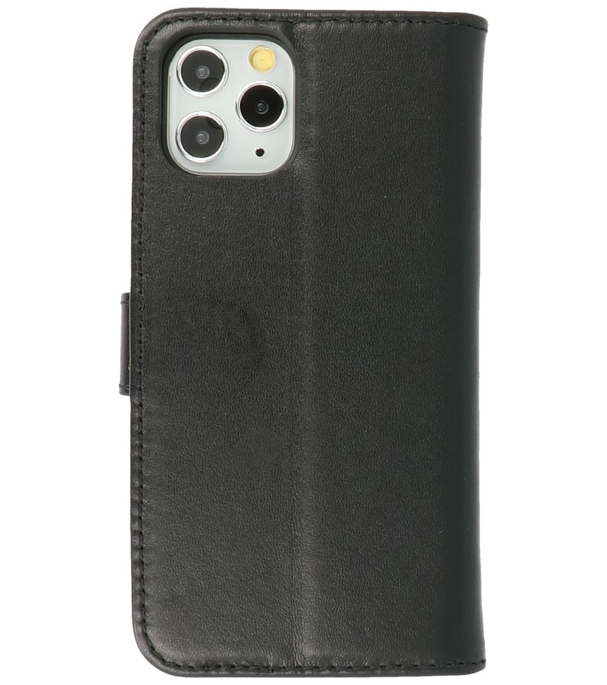 Funda de cuero genuino para iPhone 11 Pro Max Negro