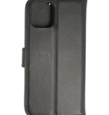 Echt Lederen Hoesje Wallet Case voor iPhone 11 Pro Max Zwart