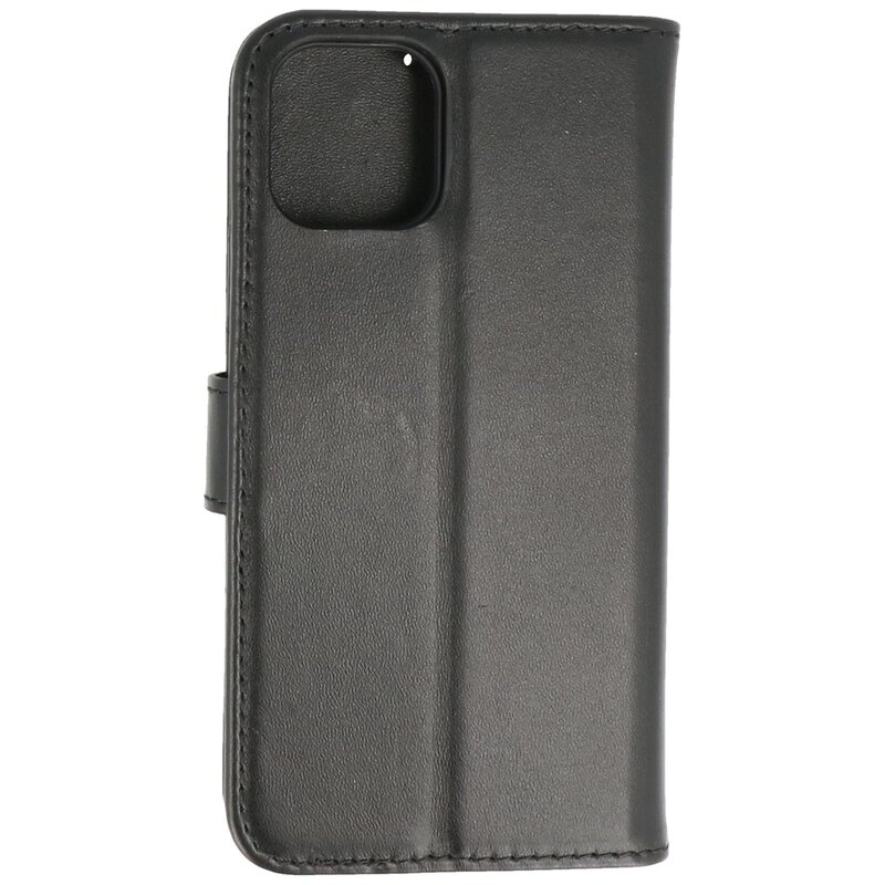 Custodia a portafoglio in vera pelle per iPhone 11 Pro Max nera