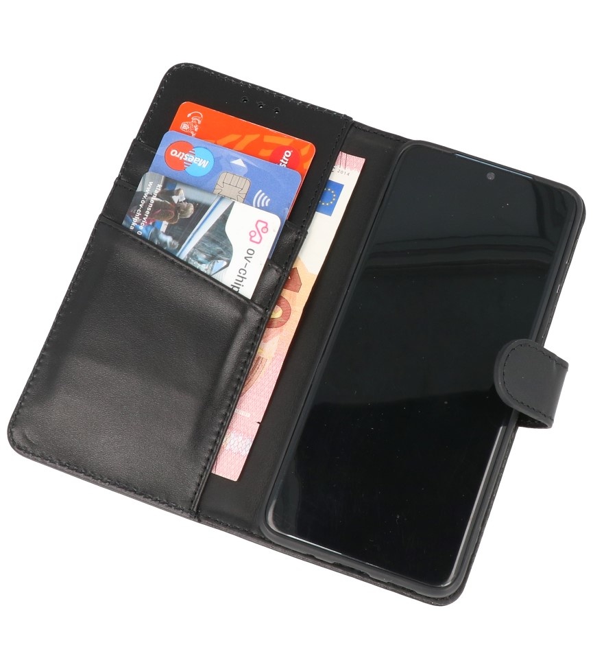 Genuine Leather Case Wallet Case Samsung Galaxy S20 Black